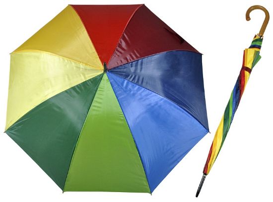 Immagine di OMBRELLO MAXI 12pz AUTOMATICO GOLF ARCOBALENO ASTA DOPPIA