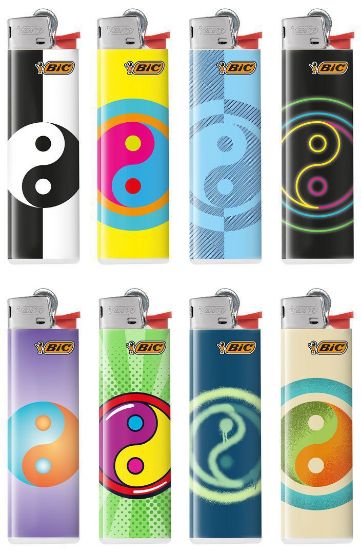 Immagine di ACCENDINO BIC MEDIO J23 PIETRINA 50pz YIN YANG