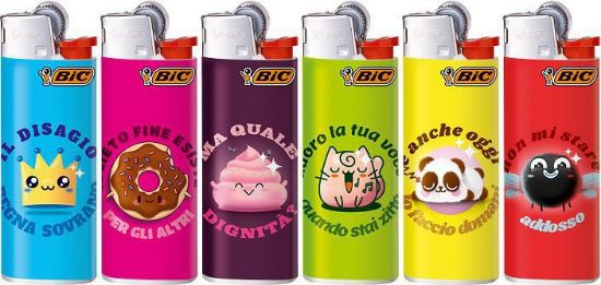 Immagine di ACCENDINO BIC MINI J25 PIETRINA 50pz KAWAII