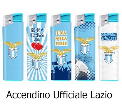 Immagine di ACCENDINO CALCIO ELETTRONICO 50pz LAZIO - RICARICABILE