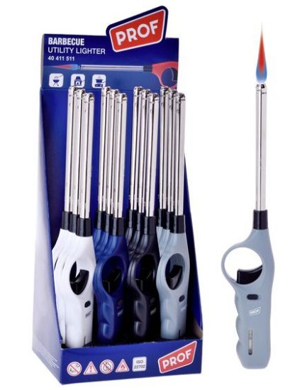Immagine di ACCENDIGAS RICARICABILE PROF TURBO HAKE LUNGO 16pz display