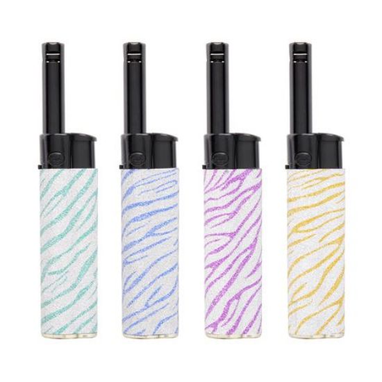 Picture of ACCENDIGAS RICARICABILE ATOMIC MINI 24pz GLITTER ZEBRA