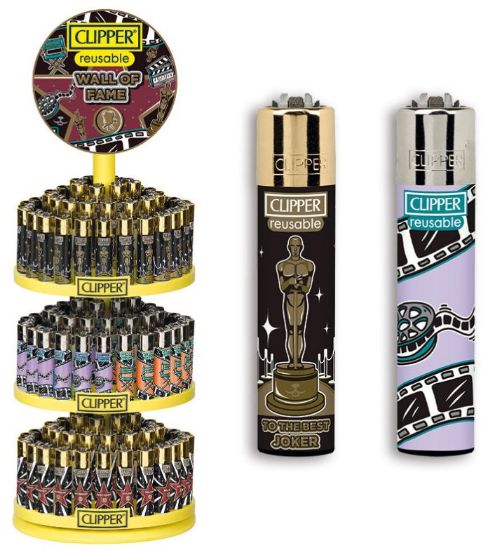 Immagine di ACCENDINO CLIPPER PIETRINA 144pz - WALL OF FAME GIREVOLE