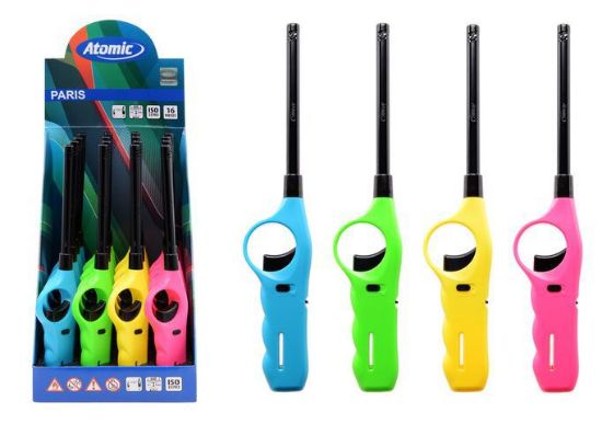 Picture of ACCENDIGAS ATOMIC RICARICABILE 16pz NEON ASSORTITI