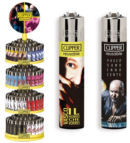 Immagine di ACCENDINO CLIPPER PIETRINA 192pz - VASCO ROSSI -  EXPO GIREVOLE
