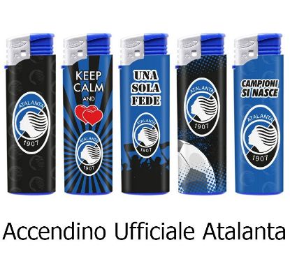 Immagine di ACCENDINO CALCIO ELETTRONICO 50pz ATALANTA - RICARICABILE