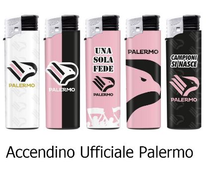 Immagine di ACCENDINO CALCIO ELETTRONICO 50pz PALERMO - RICARICABILE