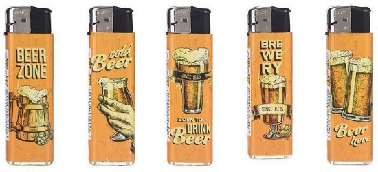 Immagine di ACCENDINO PROF ELETTRONICO 50pz BEER - RICARICABILE