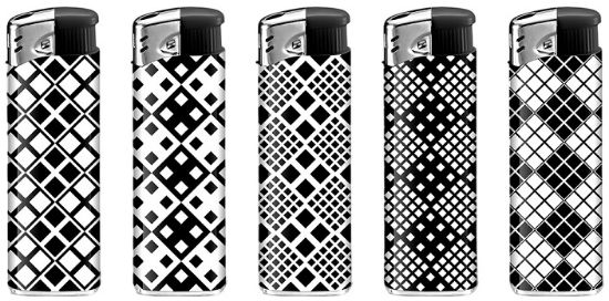 Immagine di ACCENDINO ORION ELETTRONICO 50pz BLACK&WHITE - RICARICABILE