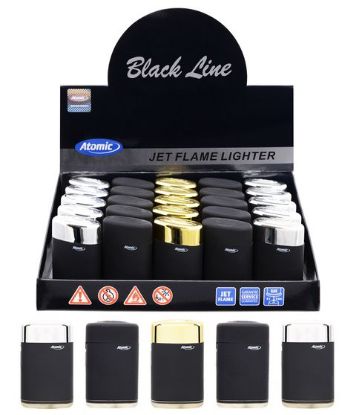 Picture of ACCENDINO ATOMIC TURBO BLUE JETFLAME 25pz BLACK LINE