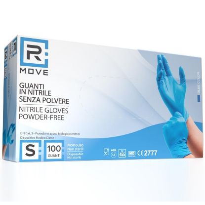 Immagine di GUANTI NITRILE BLU 3,5gr Tg.S SMALL 100pz - senza polvere