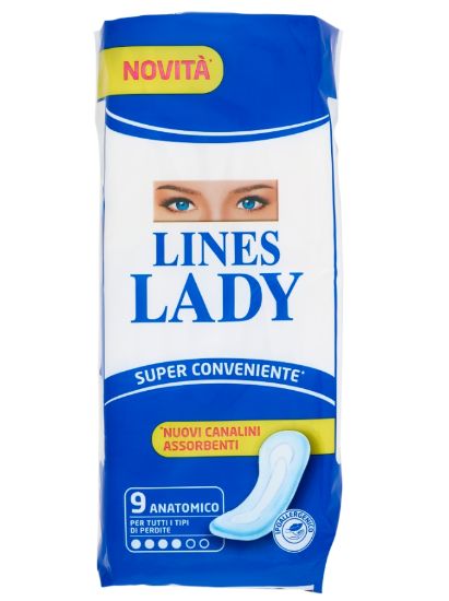 Picture of ASSORBENTI LINES LADY ANATOMICO DIST. 9pz