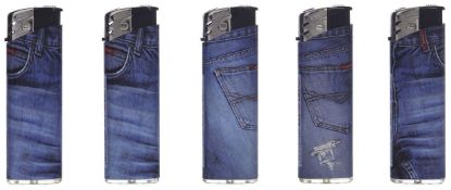 Immagine di ACCENDINO PROF ELETTRONICO 50pz JEANS - RICARICABILE