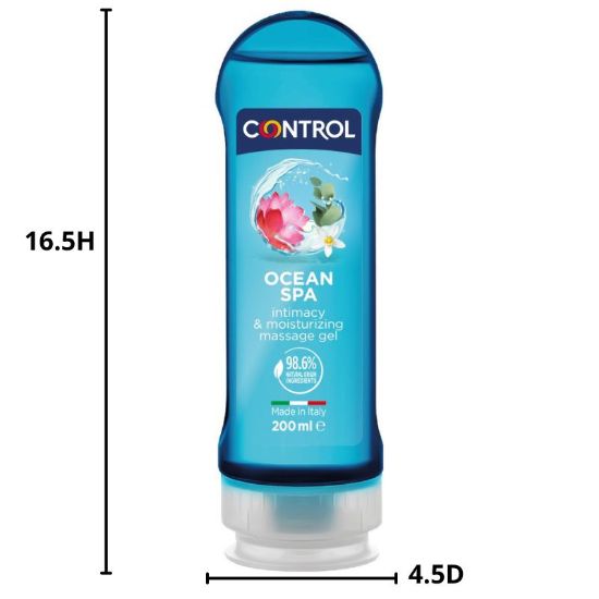Picture of GEL MASSAGGIO LUBRIFICANTE CONTROL 200ml 1pz GEL 2in1 MEDITERRANEAN