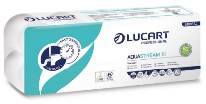 Immagine di CARTA IGIENICA AQUASTREAM 1X10 rotoli 2VELI 200strappi