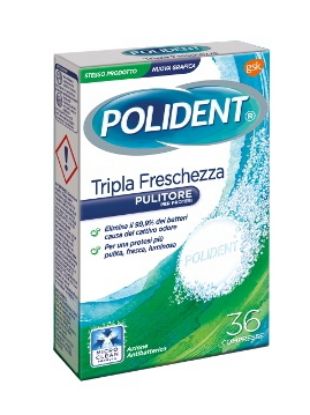 Immagine di POLIDENT PULIZIA COMPRESSE x36 TRIPLA FRESCH