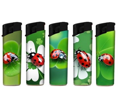 Immagine di ACCENDINO ATOMIC ELETTRONICO 50pz LADY BUG - RICARICABILE