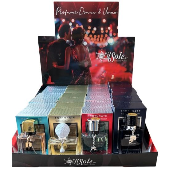 Immagine di PROFUMO SOLE FORTUNATE 24pz UOMO  50ml + 4 TESTER EXPO C