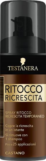 Immagine di TINTA SPRAY CAPELLI TESTANERA RITOCCO RICRESCITA 120ml CASTANO