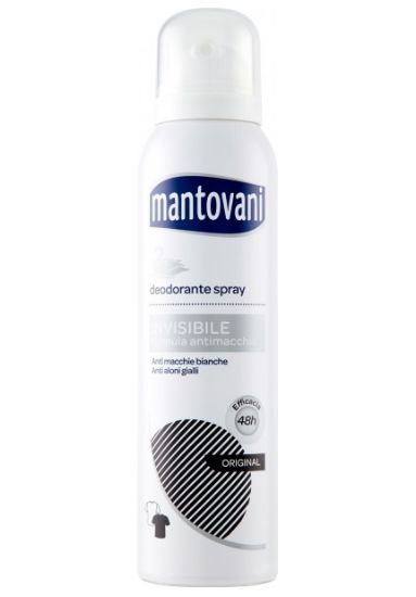 Immagine di DEODORANTE MANTOVANI SPRAY INVISIBLE 1pz 150ml ANTIMACCHIA