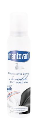 Immagine di DEODORANTE MANTOVANI SPRAY INVISIBLE 1pz 150ml ANTIMACCHIA