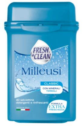 Immagine di SALVIETTE FRESH CLEAN TRAVEL CLASSIC 40pz MILLEUSI CONF.RIGIDA