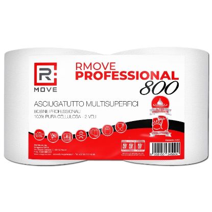 Picture of CARTA PULITUTTO MAXI ROTOLO 2pz PROFESSIONAL 800 STRAPPI 2VELI pura cellulosa