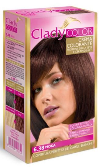 Immagine di TINTA CREMA COLORANTE CAPELLI CLADY 1pz 6.38 MOKA