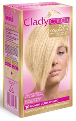 Immagine di TINTA CREMA COLORANTE CAPELLI CLADY 1pz 10 BIONDO ULTRA CHIARO