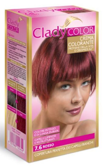 Immagine di TINTA CREMA COLORANTE CAPELLI CLADY 1pz 7.6 ROSSO