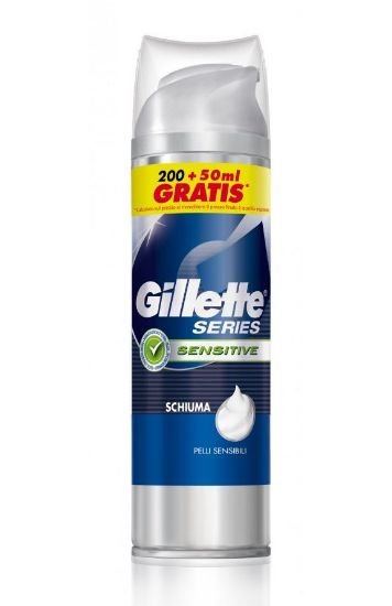 Immagine di SCHIUMA DA BARBA GILLETTE SERIES SCHIUMA 250ml SENSITIVE VERDE