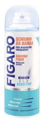 Immagine di SCHIUMA DA BARBA FIGARO 400ml 1pz SENSITIVE BIANCO AZZURRO