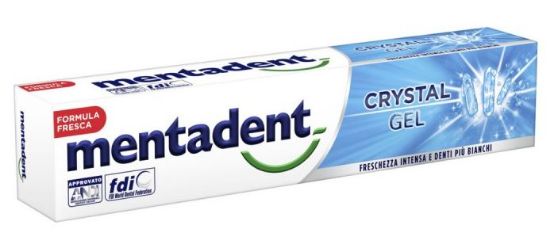 Immagine di DENTIFRICIO MENTADENT WHITE SYSTEM CRISTAL GEL  75ml 1pz