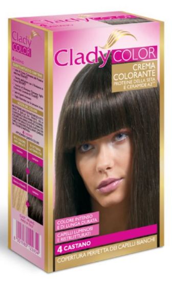 Immagine di TINTA CREMA COLORANTE CAPELLI CLADY 1pz 4 CASTANO