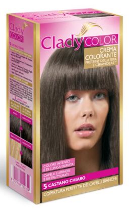 Immagine di TINTA CREMA COLORANTE CAPELLI CLADY 1pz 5 CASTANO CHIARO