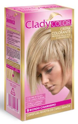 Immagine di TINTA CREMA COLORANTE CAPELLI CLADY 1pz 9 BIONDO CHIARISSIMO