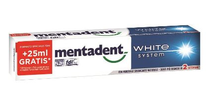 Immagine di DENTIFRICIO MENTADENT WHITE SYSTEM 100ml 1pz BASIC