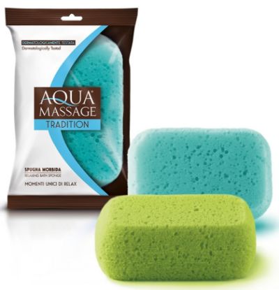 Picture of SPUGNA RETTANGOLARE SMUSSATA 1pz AQUA MASSAGE - C16