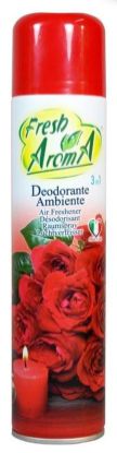 Immagine di PROFUMATORE SPRAY AMBIENTE FRESH AROMA 1pz 300ml ROSE ROSSE