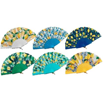 Immagine di VENTAGLIO diam.43cm 12pz IN PVC colori assortiti