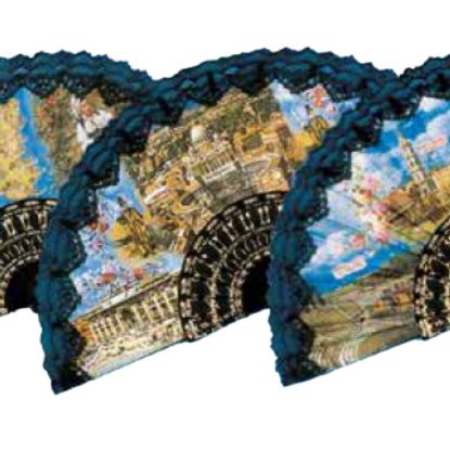 Immagine di VENTAGLIO diam.42cm 12pz IN PVC - ROMA