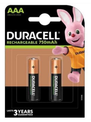 Immagine di BATTERIE RICARICABILI DURACELL MINISTILO 1.2v 2x 1pz 750mAh