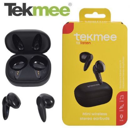 Immagine di AURICOLARI CUFFIE WIRELESS 1pz BLUETOOTH NERO BLISTER - TEKMEE