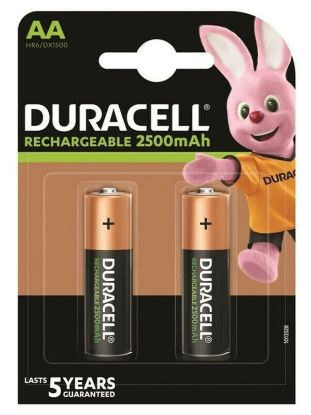 Immagine di BATTERIE RICARICABILI DURACELL STILO 1.2v 2x 1pz 2500mAh PRECARICATA