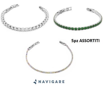 Immagine di BRACCIALE DONNA NAVIGARE 5pz in acciao + SCATOLA REGALO (promo senza sacchetto)
