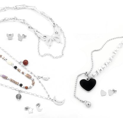 Immagine di PARURE COLLANA + ORECCHINI DONNA NAVIGARE 3pz + SCATOLA REGALO - W2026