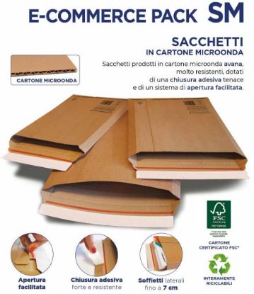 Immagine di SCATOLE BUSTA SPEDIZIONE 150x250x50 IN CARTONE MICROONDA 25pz