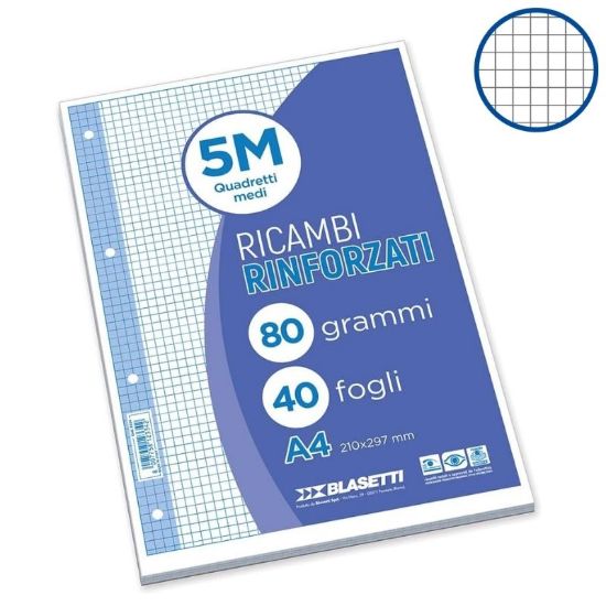 Picture of RICAMBI A4 80gr 5mm RINFORZATI 40f