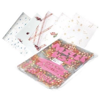 Picture of FOGLI CELLOPHANE 100X130mm 25FG FTO FANTASIA NATALE