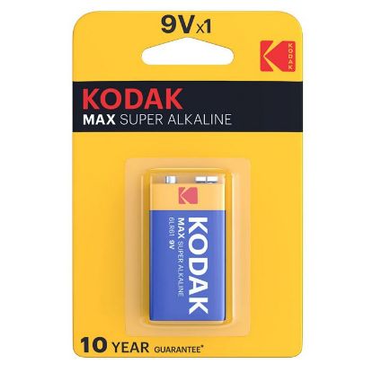 Immagine di BATTERIE KODAK ALKALINE MAX SUPER 9V TRANSISTOR 9v 1x 1pz